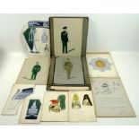 An unusual collection of twenty one paintings and ink drawings on card from the Welsh & Jefferies