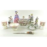 A group of English and Continental porcelain, 19th century and later,