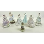 A group of five Royal Worcester figurines, modelled as Queen of Hearrts, 6318/12500,