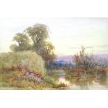 Henry (Harry) Stannard RBA (British, 1844-1920): 'The Ouse Pavenham', a river scene,