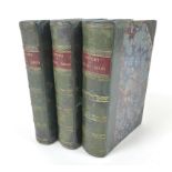Three volumes of 'A History of British Birds', volumes I-III, by the Rev F O Morris BA,