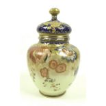 A Royal Crown Derby vase and cover, circa 1899, of shouldered ovoid form,