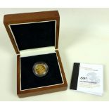A Elizabeth II 1998 gold proof sovereign, in wooden presentation box with certificate.