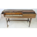 A Regency mahogany cased square piano, signed 'Joseph Perry Fecit', Rathbone Place, Oxford Street,