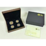 An Elizabeth II 2011 Gold Proof Sovereign Four Coin Collection, comprising double sovereign,