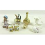A group of Royal Worcester miniature items, comprising white rabbit, 4.