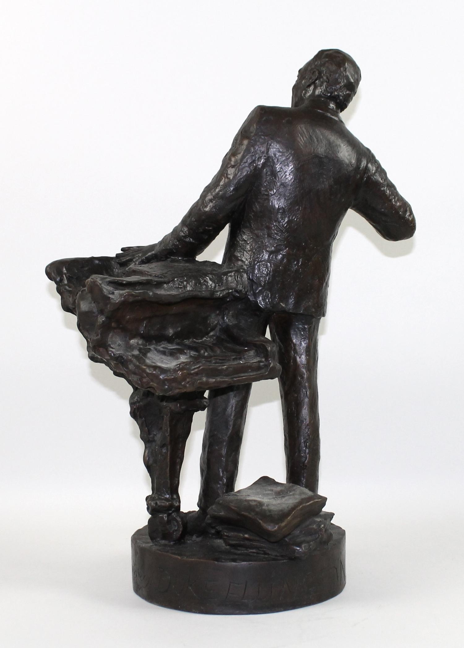 Nicholas Dimbleby (British, b. 1946): 'Duke Ellington, Maquette for Soho Square, 1:XX '98', a bronze - Image 2 of 9