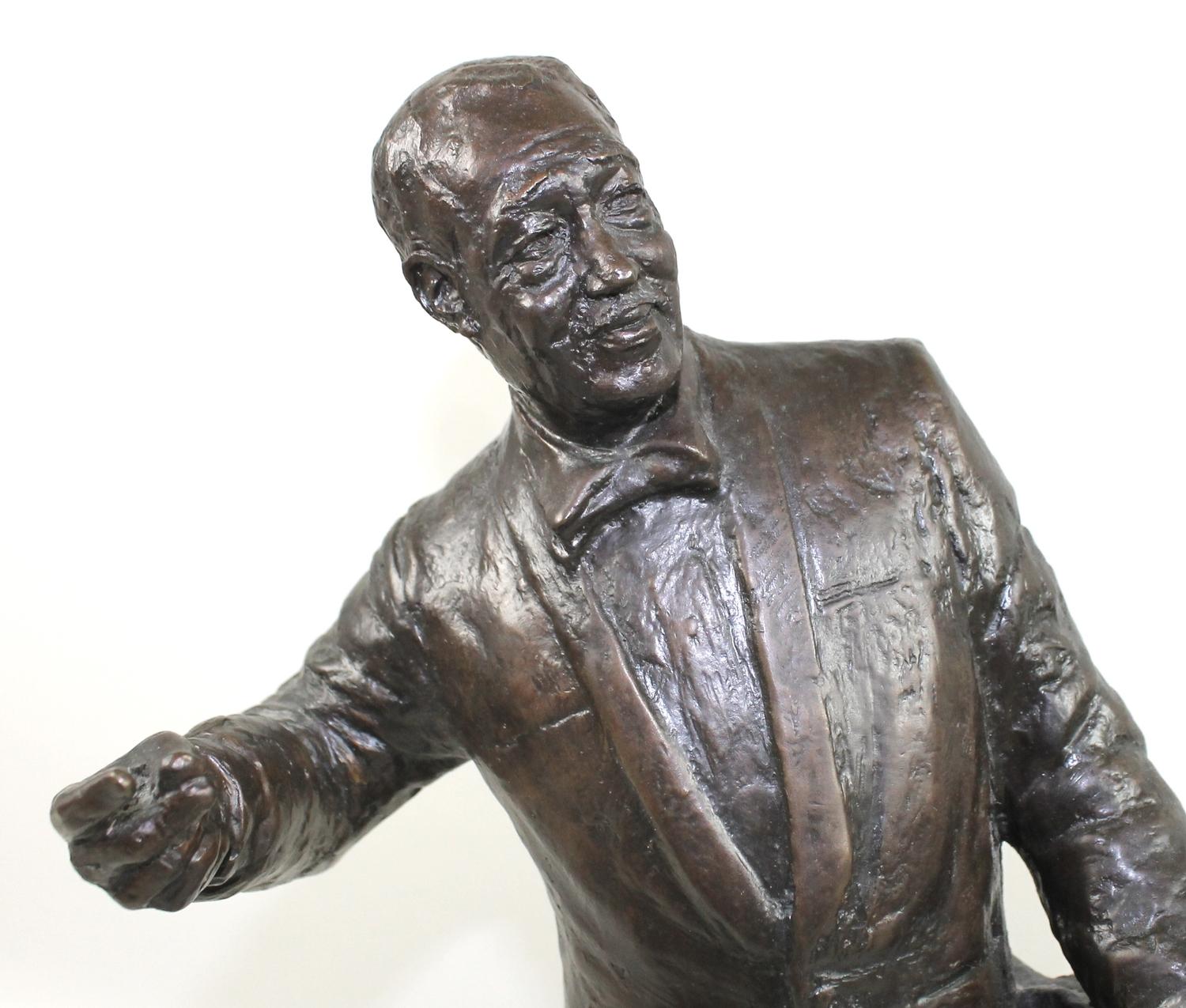 Nicholas Dimbleby (British, b. 1946): 'Duke Ellington, Maquette for Soho Square, 1:XX '98', a bronze - Image 4 of 9
