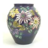 A large Moorcroft limited edition vase in Royal Tribute pattern, the body decorated with flowers