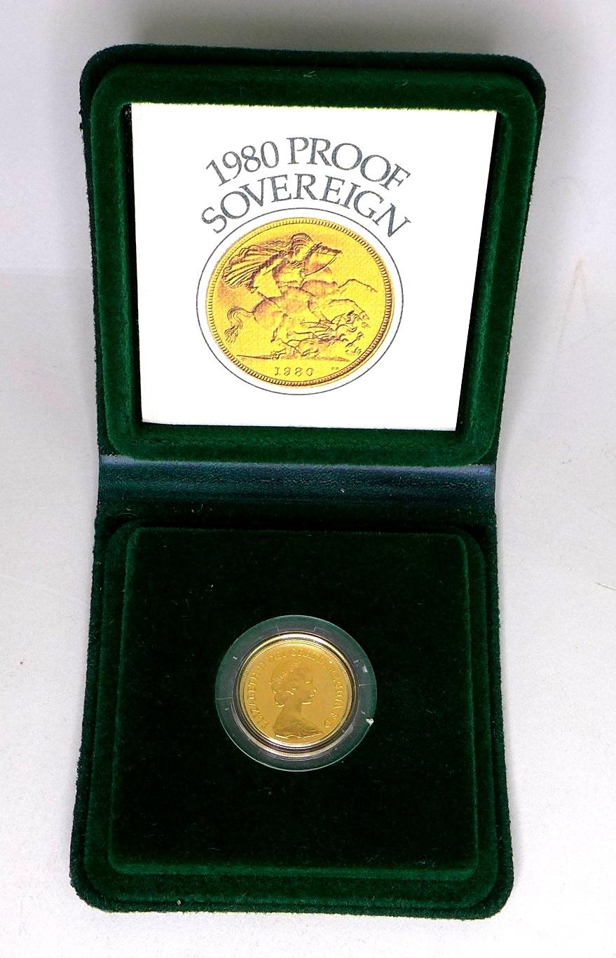 An Elizabeth II gold proof sovereign, 1980, with box. - Image 3 of 3