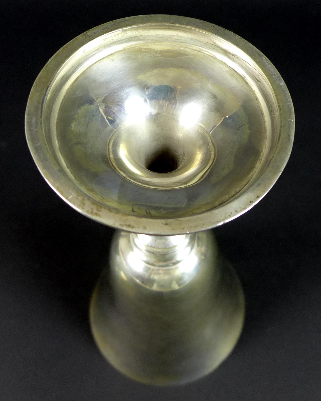 A George V silver goblet, of plain form with knopped stem and circular foot, James Dixon & Sons, - Image 5 of 5