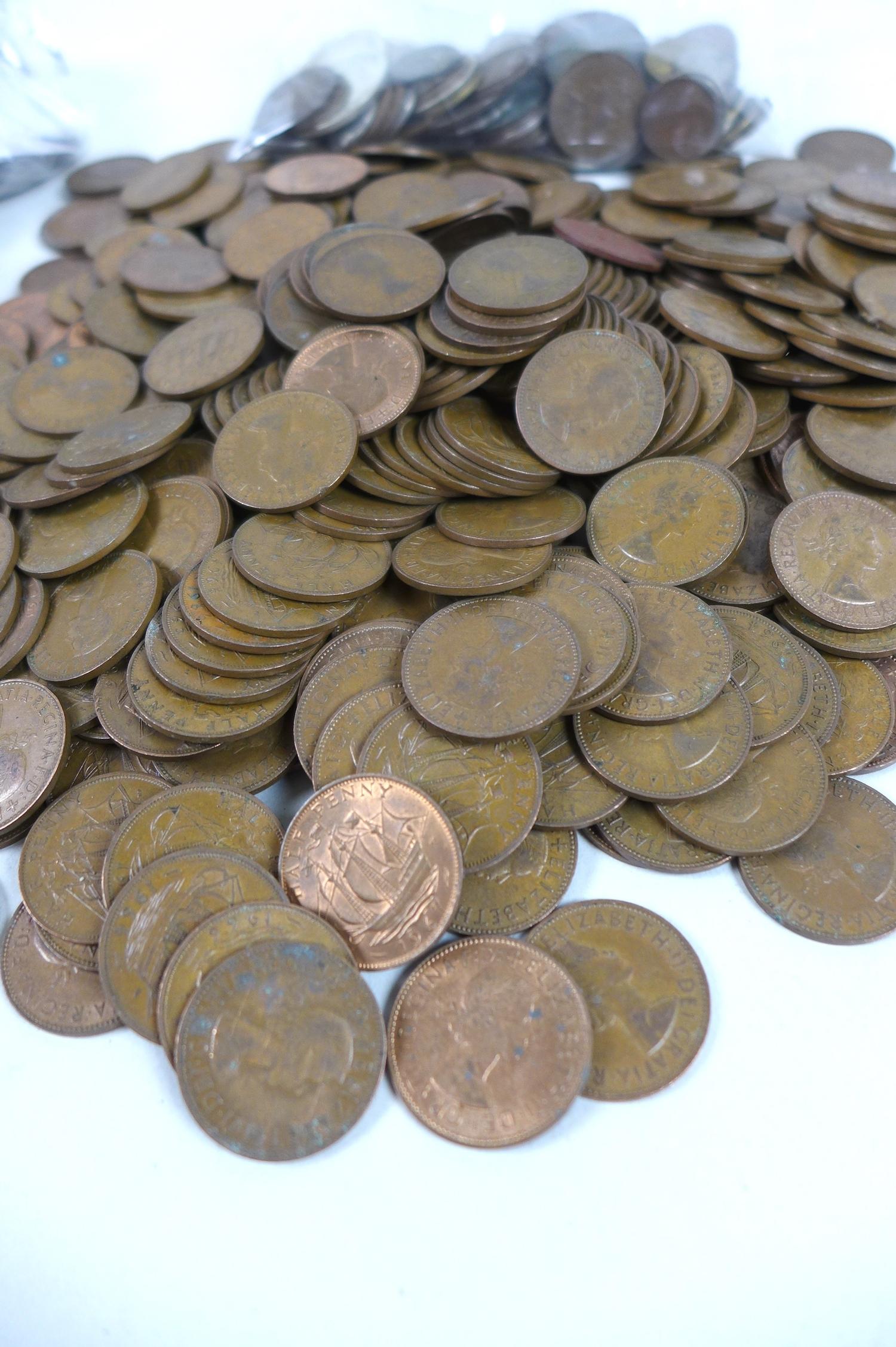 A large collection of coins, including some 19th century and later British, well circulated, - Image 6 of 8