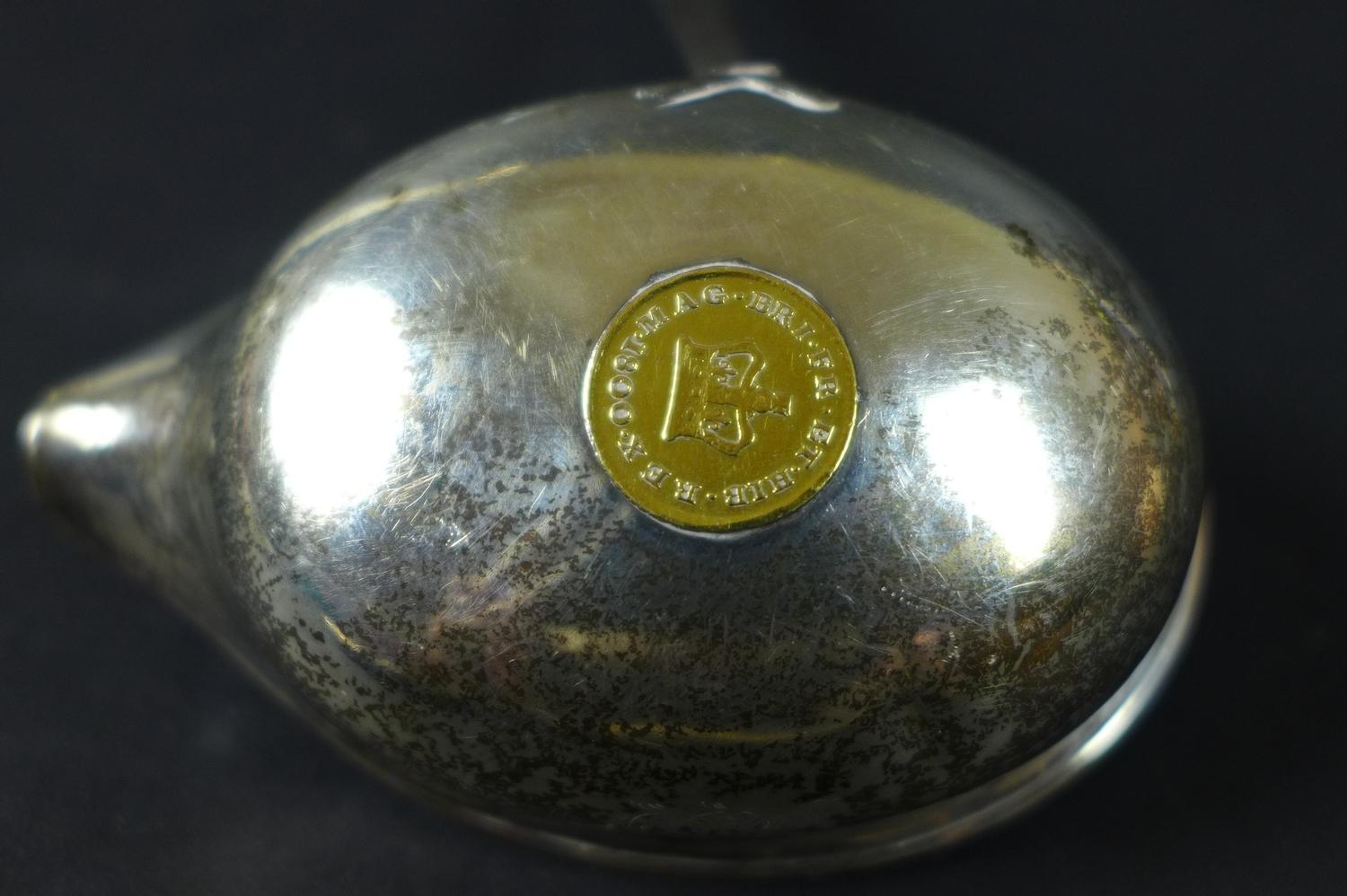 A silver punch or toddy ladle inset with an 1800 George III coin, possibly a third Guinea, fitted to - Image 4 of 7