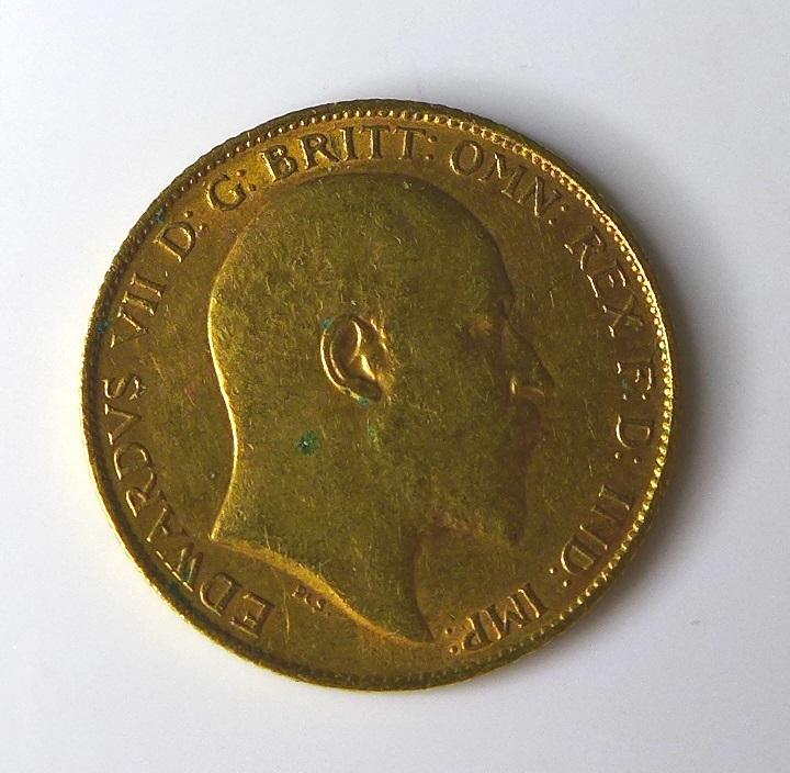 An Edward VII gold half sovereign, 1907.