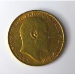 An Edward VII gold half sovereign, 1907.