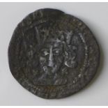 A silver hammered British coin, possibly Richard III penny, 16mm, 0.75g.