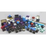 A large quantity of empty jewellery boxes, including an assortment of hard case and cardboard