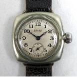 An Art Deco Rolex Oyster steel cased gentleman's wristwatch, circa 1930, circular silvered dial with