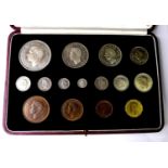 A George VI Specimen Coins 1937 set, comprising fifteen proof coins, crown to farthing including