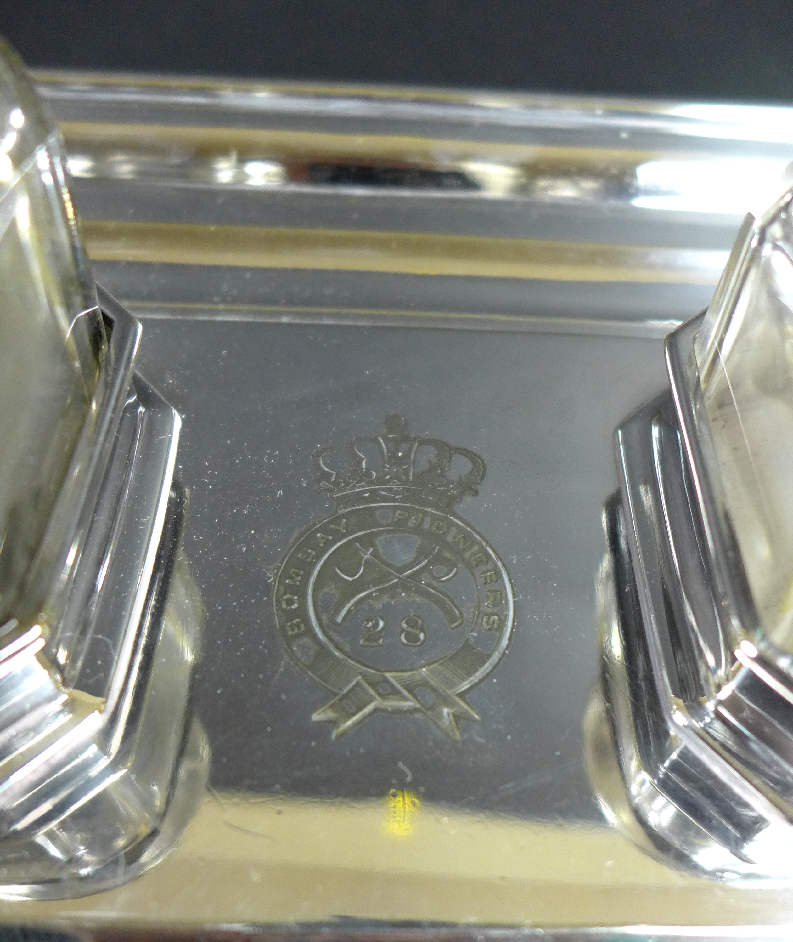 A pair of silver vesta cases bearing 128th Bombay Pioneers presentation inscription 'Capt. N.G.B. - Image 5 of 10