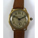 A Crusader 9ct gold cased wristwatch, by Adie-Marleys Watch Company, circa 1940s, circular