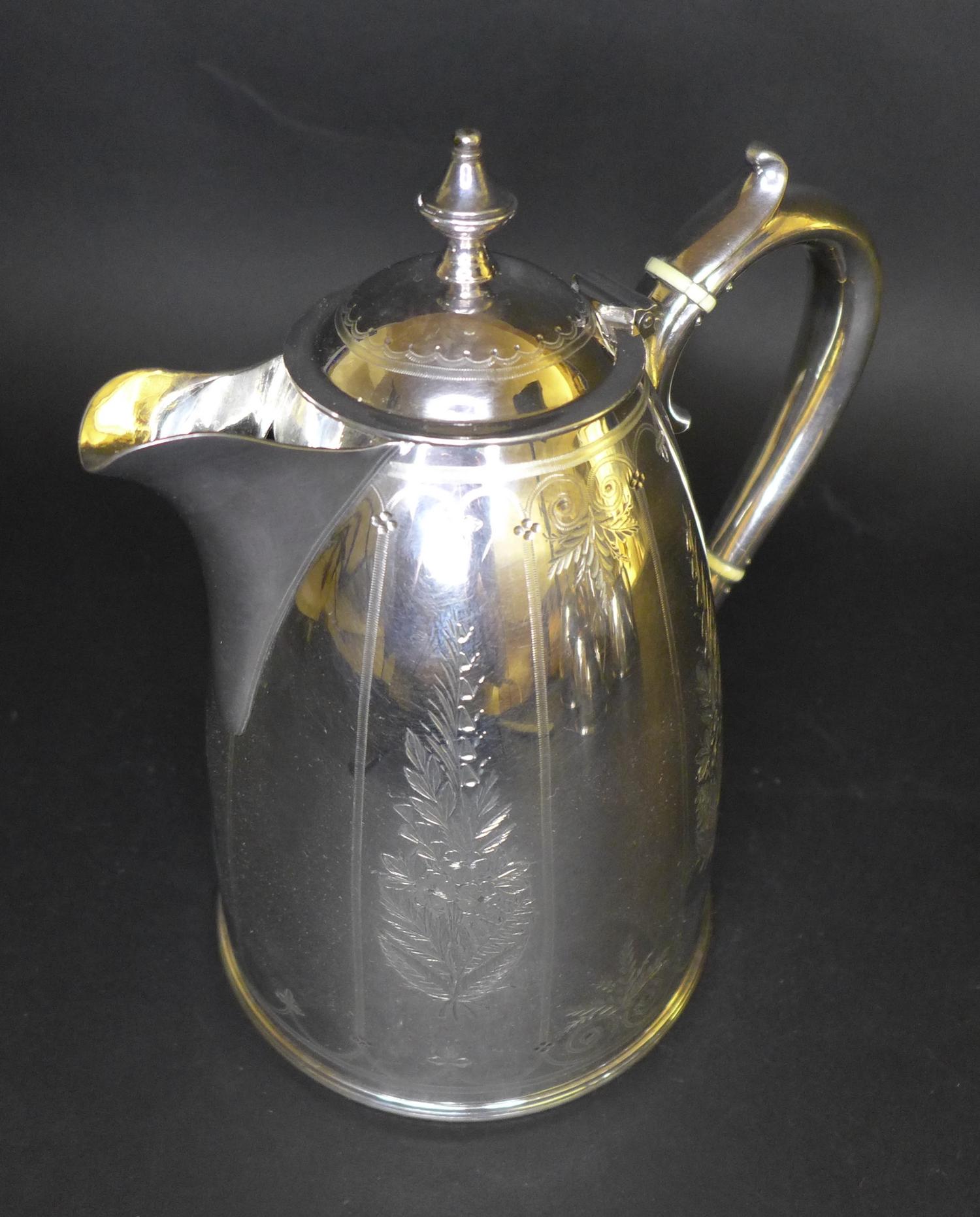 A five piece Elkington Silver plated tea and coffee service, of beehive form with foliate bright cut - Image 13 of 14