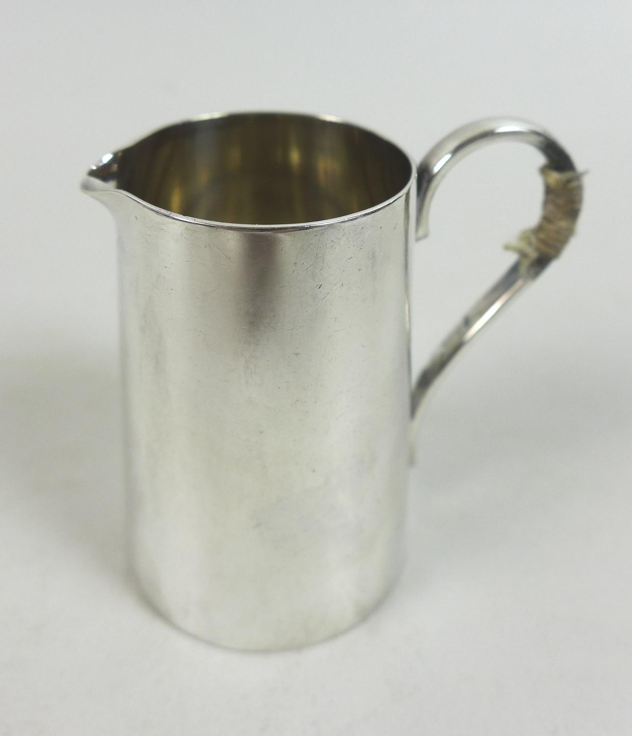 A mid 20th century silver plated hot chocolate set, by William Hutton & Sons, of tapering - Image 4 of 8