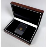 A 2015 London Mint Office Winston Churchill gold quarter sovereign, with certificate presentation