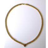 An 9ct gold twist plaited chain, 42cm, 6.9g.