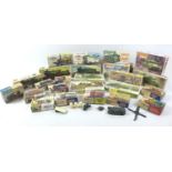 A group of Airfix and Matchbox models, including sixteen Airfix 00 railway models, and seven other
