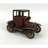 A vintage Schuco Ford Coupe T 1917, model 1227, with lithographed tin plate body, clockwork.