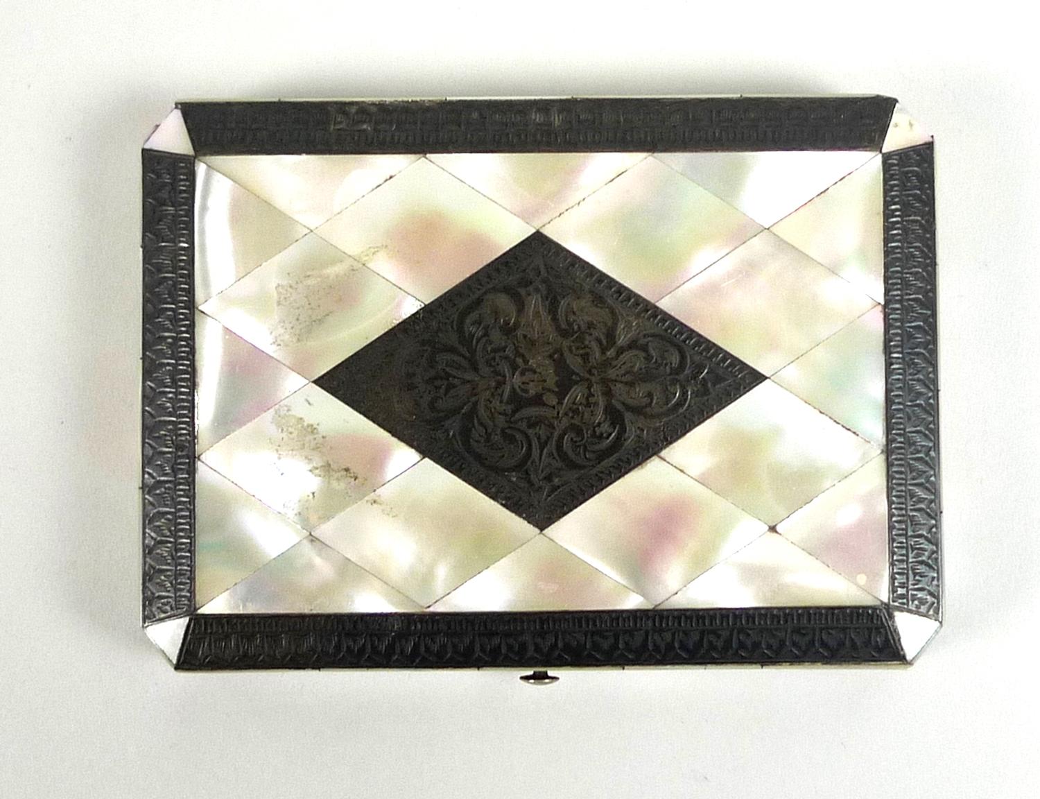 A group of three Georgian & Victorian card cases, comprising a Georgian tortoiseshell card case, - Image 8 of 11