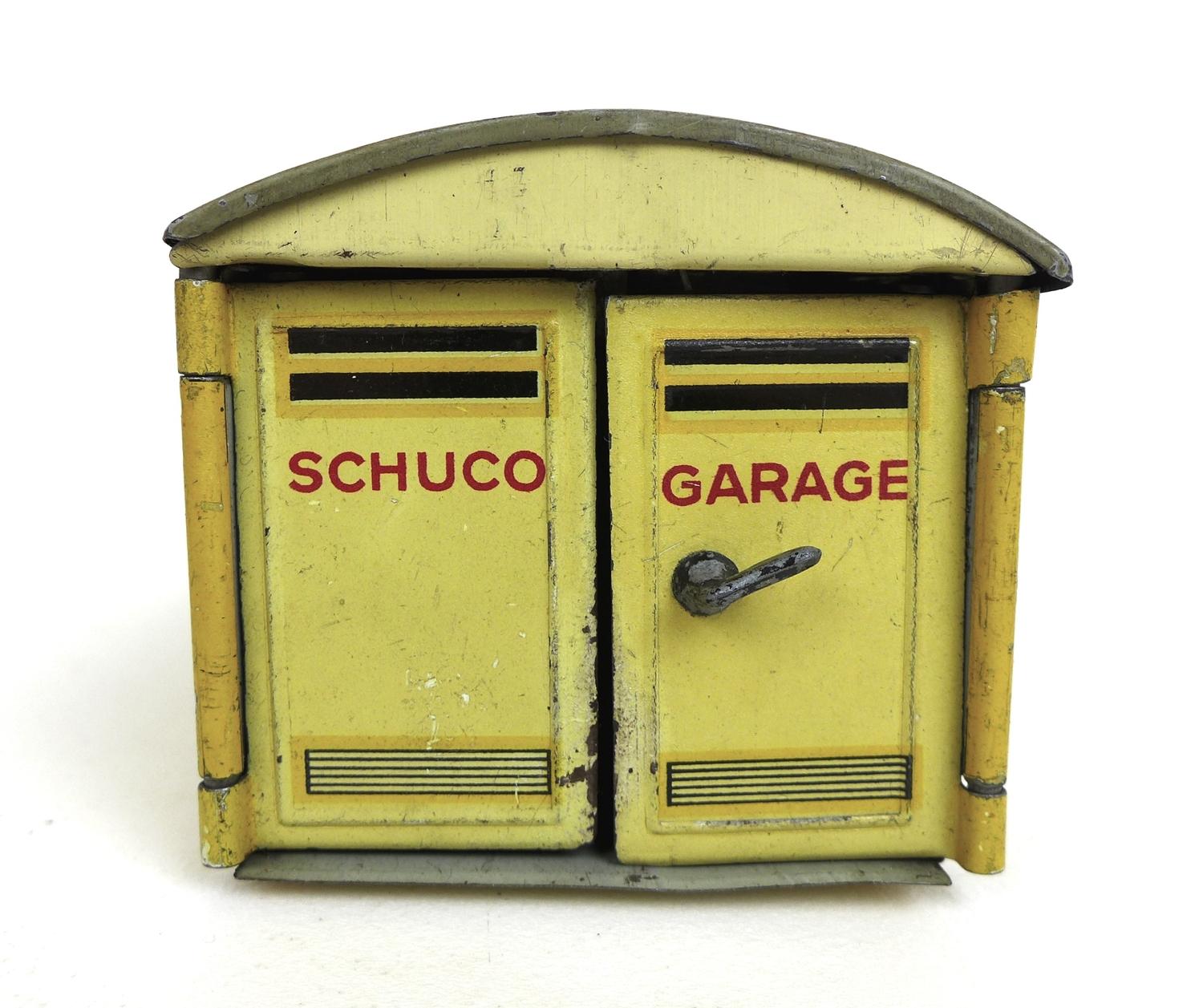 A Schuco clockwork streamline garage with car, the garage 'No 1500' complete with telephone lever - Image 3 of 7