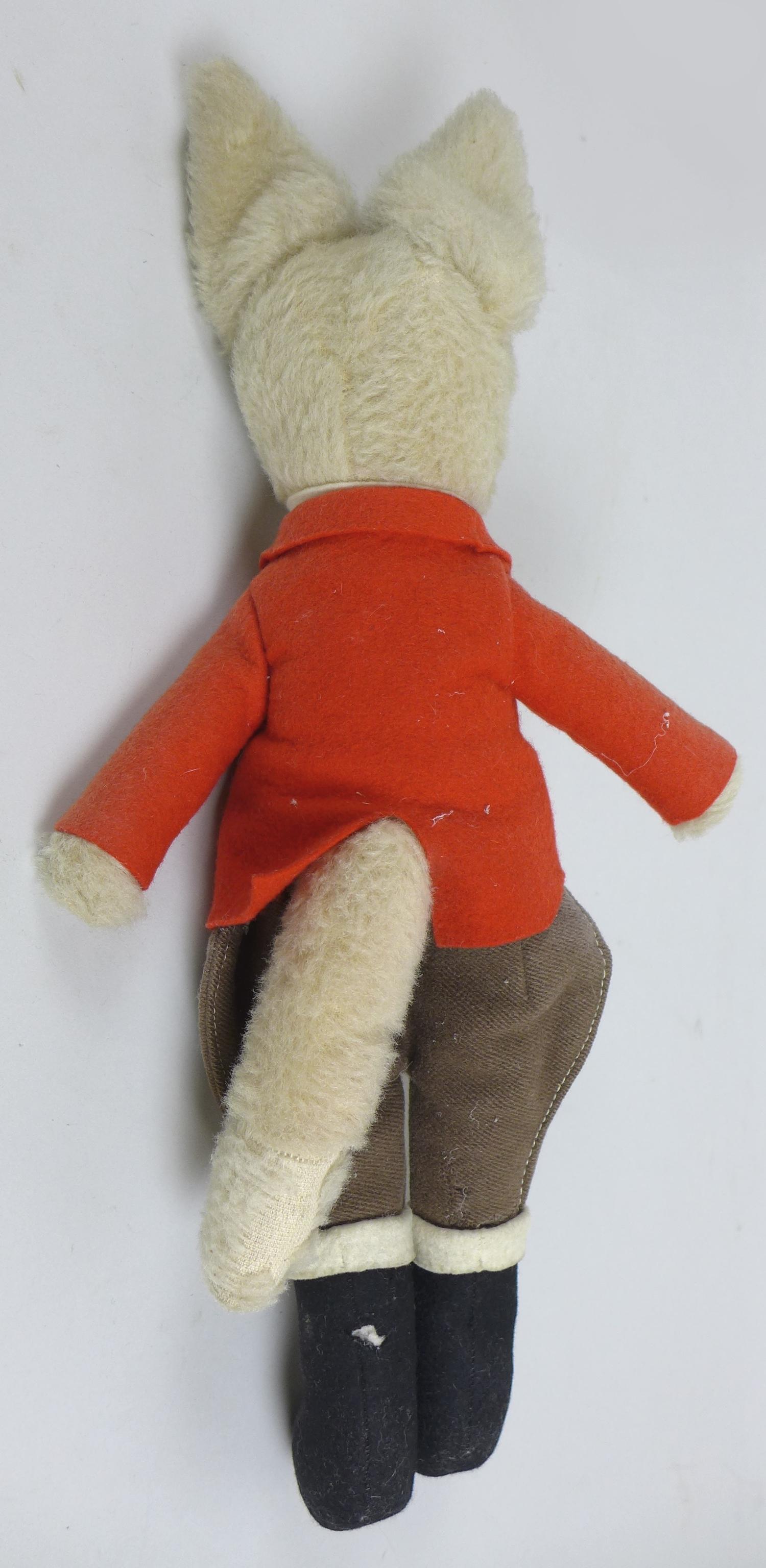 Two vintage soft toys, a fox wearing a hunting outfit with red jacket, 45cm long, and a Casa Roma - Image 5 of 12