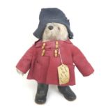 A 1970s Paddington Bear soft toy, by Gabrielle Designs with hat duffel coat and label, 50cm high (