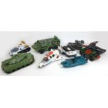 A group of 1980s Action Force and Star-Com toys, including action figures, vehicles and some