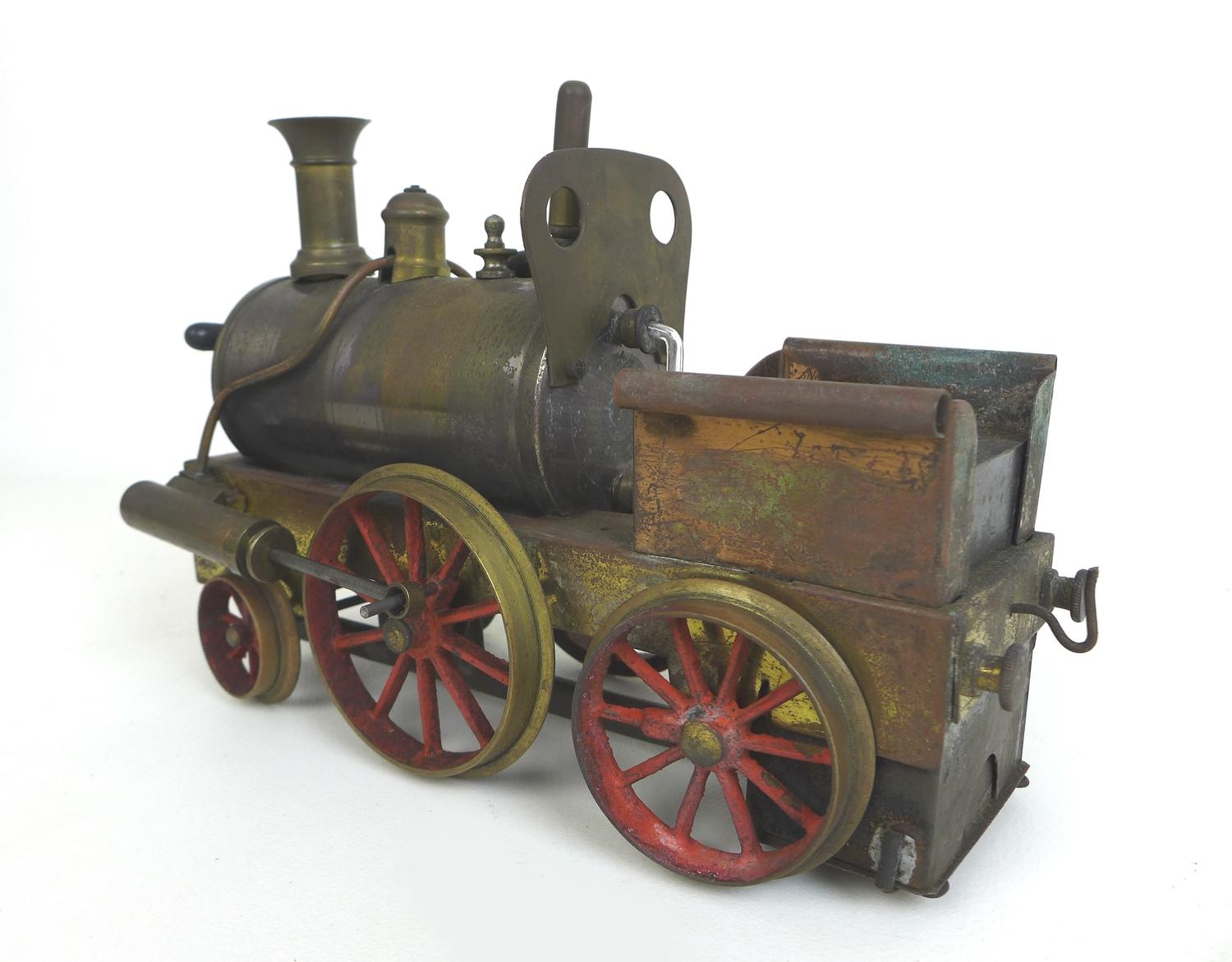 A live steam spirit fuelled 2-2-2 locomotive, possibly Stevens Model Dockyard or similar with twin - Image 3 of 7