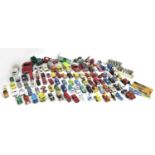 A group of 1970s and later die-cast model toy vehicles, including Matchbox and Corgi models,