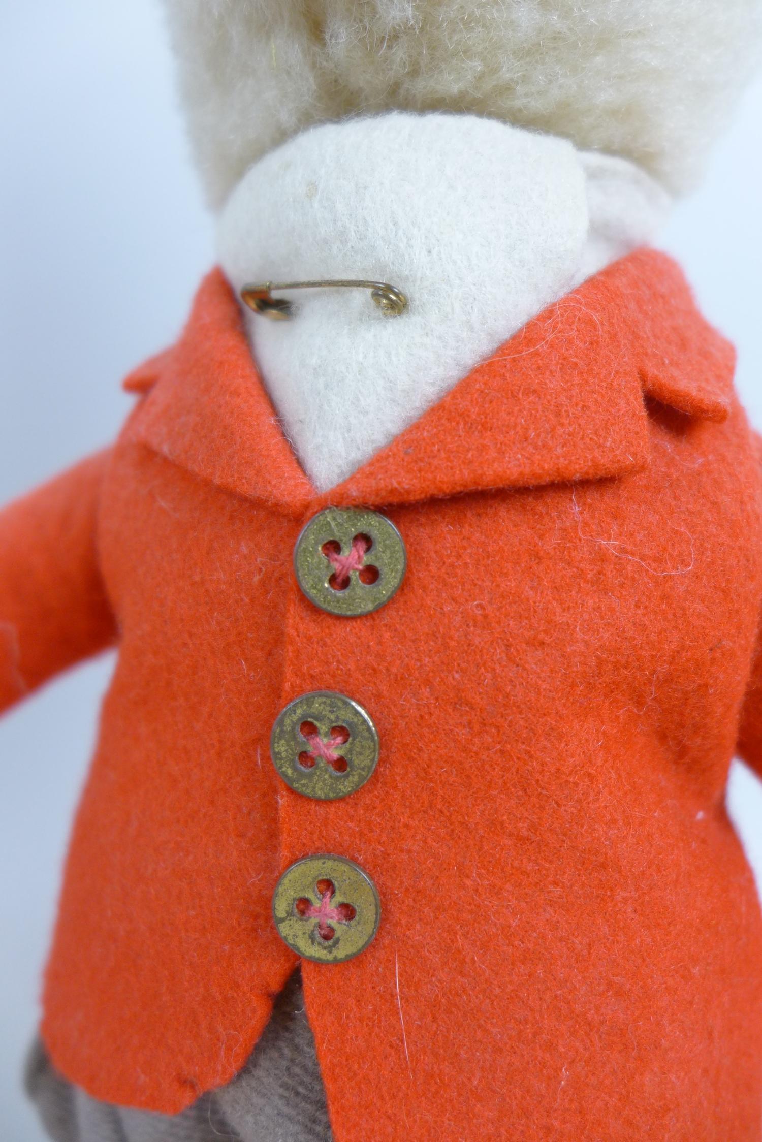 Two vintage soft toys, a fox wearing a hunting outfit with red jacket, 45cm long, and a Casa Roma - Image 4 of 12