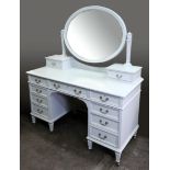 An Edwardian pine dressing table, later