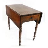 A George IV oak Pembroke table, 77cm wid