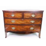 A Regency mahogany four drawer bowfront