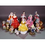 Ceramics, including; figurines by Doulton and Beatrix Potter, (14).