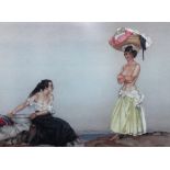 Sir William Russell Flint (1880-1969), Rosa and Marissa, colour reproduction, signed in pencil,