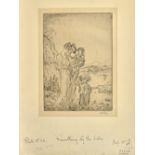 Augustus John (1878-1961), Rambling by the Lake, etching, signed,