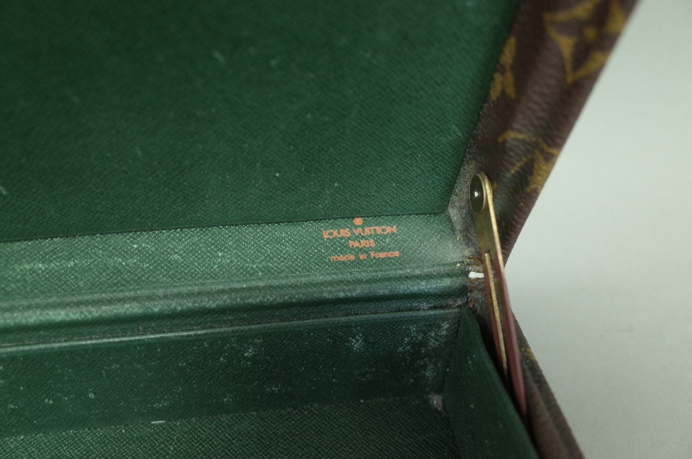 A Louis Vuitton briefcase with monogrammed canvas and brass hardware, 43cm wide x 32cm x 7.5cm. - Image 3 of 10