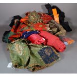 Textiles, including; two rolls of velvet and other miscellaneous textiles, (qty).