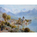 Ebenezer Wake Cook (1843-1926), Oberhofen, watercolour, signed, 28cm x 37cm.