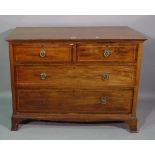 An Edwardian mahogany and inlaid chest with two short and two long drawers, 107cm wide x 80cm high.