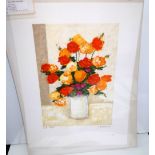Gilbert Artaud (French 1934- ), Bouquet Orange, lithographic print, signed, EA 29/30,